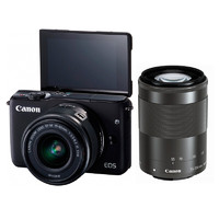 Canon 佳能 EOS M10 APS-C画幅 微单相机 黑色 EF-M 15-45mm F3.5 IS STM 变焦镜头+EF-M 55-200mm F4.5 IS STM 变焦镜头 双头套机