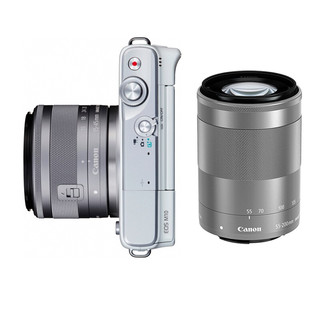 Canon 佳能 EOS M10 APS-C画幅 微单相机 白色 EF-M 15-45mm F3.5 IS STM 变焦镜头+EF-M 55-200mm F4.5 IS STM 变焦镜头 双头套机