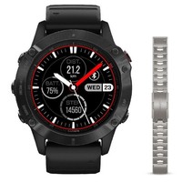 GARMIN 佳明 Fenix 6Pro 运动手表+钛合金表带 邃黑 51mm PVD旗舰版