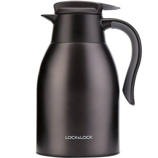 乐扣乐扣 妙趣咖啡保温壶热水大容量不锈钢按压手柄 黑色 1.5L