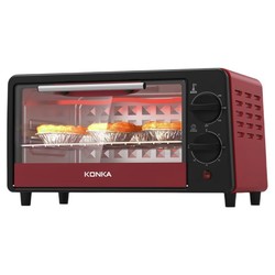 KONKA 康佳 家用多功能电烤箱迷你小烤箱12L容量小巧易操作旋钮定时调温