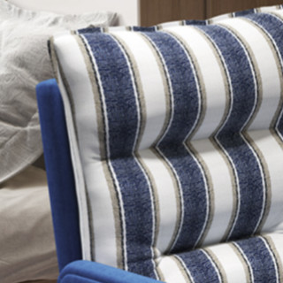 午憩宝 WQB-DNY-S 沙发电脑椅 条纹蓝 加高加厚款
