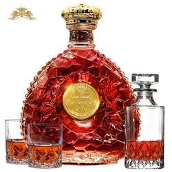 King Louis XV 国王路易十五 法国原装进口洋酒国王路易十五白兰地XO珍藏级烈酒700ML礼盒装赠1樽两杯