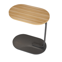 雅美乐 Y1525 简约创意茶几 浅胡桃色+烟灰色