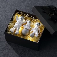 vieruodis 宇航员摆件生日礼物 银色3件套-礼盒装