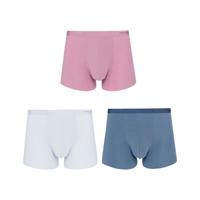 AIMER MEN 爱慕先生 男士平角内裤套装 NS23E561 3条装(粉色+浅灰+铁灰) 170