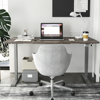 Loctek 乐歌 E4系列 电动升降电脑桌 灰胡桃木色 160cm