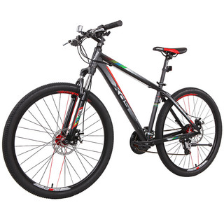 XDS 喜德盛 2021款旭日300A pro 山地自行车 黑红色 27.5英寸 24速 17英寸车架 线刹版