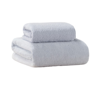 HOYO 好友 浴巾毛巾套装 2件套 灰色