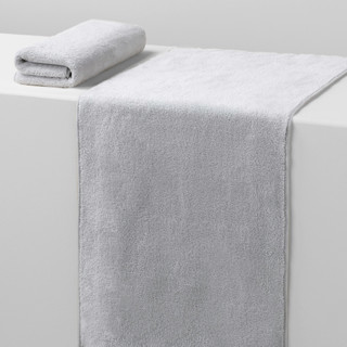 HOYO 好友 浴巾毛巾套装 2件套 灰色