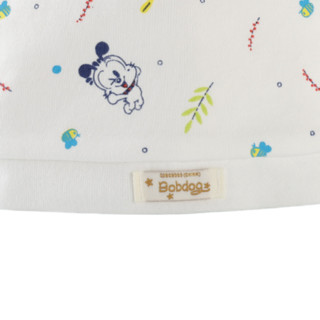 BoBDoG 巴布豆 B0N111B 婴儿保暖套头帽 可爱满印蓝色款 40cm