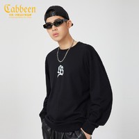 Cabbeen 卡宾 3221164029 男装圆领卫衣 黑色 M