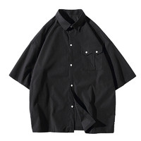Mexican 稻草人 男士短袖衬衫 980D513 黑色 XL
