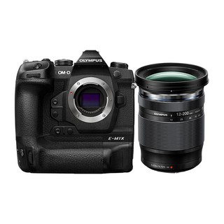 OLYMPUS 奥林巴斯 E-M1X M4/3画幅 微单相机 黑色 ED 12-200mm F3.5 变焦镜头 单头套机