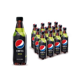 可乐 无糖 Pepsi 碳酸饮料 青柠 汽水 500ml*12（新老包装随机发货）