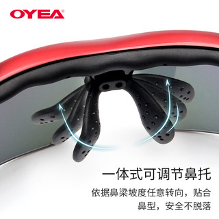 OYEA骑行眼镜男偏光防风眼镜户外运动眼镜女护目镜跑步配近视风镜 G17521砂黑（五付片可换/tac偏光片）