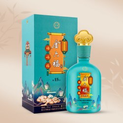 金六福陈坛1550度500ml单瓶装浓香型白酒