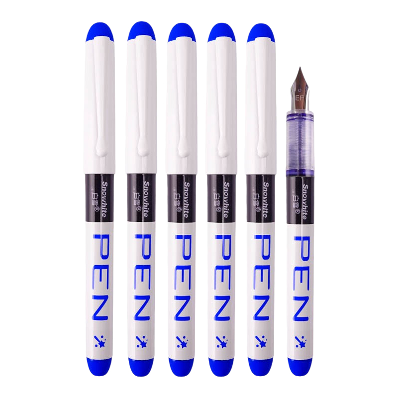 Snowhite 白雪 钢笔 FP10 蓝色 EF尖 6支装