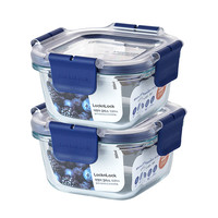 LOCK&LOCK 乐扣乐扣 LLG205S601 保鲜盒套装 蓝色盖 2个