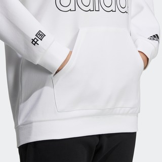 adidas 阿迪达斯 PANDA HOODIE 女子运动卫衣 HM9382 白色 M