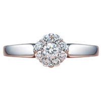 Darry Ring WEDDING系列 A16022 女士新娘捧花18K白金钻石戒指