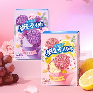 OREO 奥利奥 饼干巧脆卷组合装 3口味 244g（玫瑰葡萄味97g+樱花柚子味97g+巧脆卷50g）