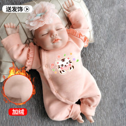 新生婴儿可爱超萌女孩宝宝公主装满月百天连体衣服加绒厚秋冬季装
