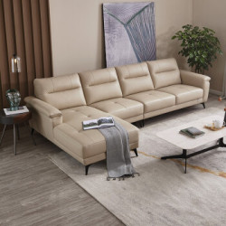 quanu全友家居沙发现代简约真皮沙发头层牛皮l型多人位沙发组合客厅