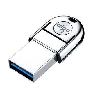 aigo 爱国者 悦色系列 U358 USB 3.1 U盘 银色 64GB USB-A/Type-C双口