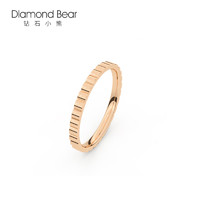 钻石小熊 18K金戒指黄金戒指齿轮指环男女对戒求婚结婚戒指定制比利时订制