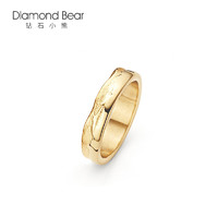 钻石小熊 18K金戒指黄金戒指情侣对戒求婚订婚戒指复古个性定制比利时订制