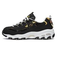 SKECHERS 斯凯奇 D'lites 1.0 女子休闲运动鞋 13170/BKGD 黑色/金色 36