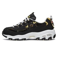 SKECHERS 斯凯奇 D'lites 1.0 女子休闲运动鞋 13170/BKGD 黑色/金色 37.5