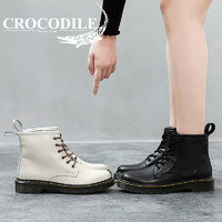 Crocodile 鳄鱼恤 A2028 女士加绒短筒马丁靴