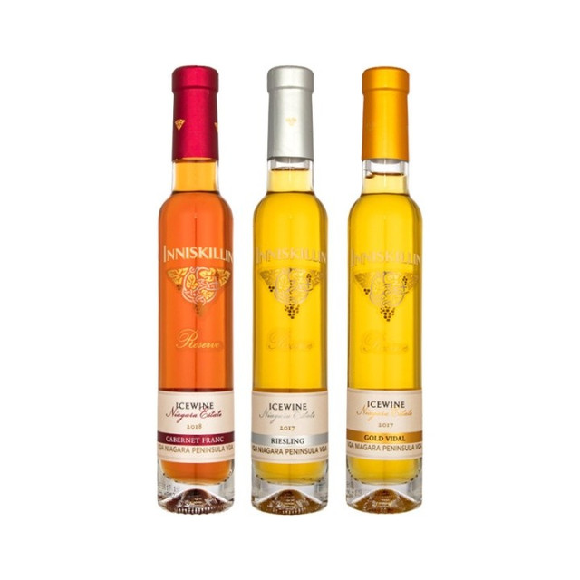 今日必买：云岭冰酒 INNISKILLIN 云岭 冰酒三支装（雷司令冰白葡萄酒200ml+品丽珠冰红葡萄酒200ml+金牌威代尔冰酒200ml）