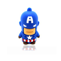 明澈 卡通系列 USB 2.0 U盘 美国队长 128MB USB-A