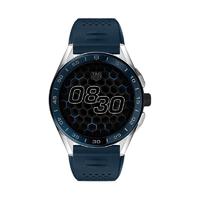 TAG Heuer 泰格豪雅 SBG8A11.BT6220 智能手表 45mm 蓝色精钢表壳 蓝色硅胶表带 (GPS、心率)