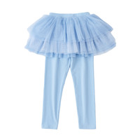 ALL BLU 幼岚 BG08C3081 女童一体纱裙打底裤 崧蓝 100cm