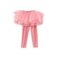 ALL BLU 幼岚 BG08C3081 女童一体纱裙打底裤 茜草红 150cm