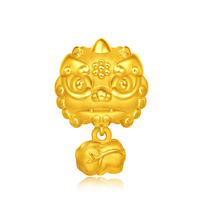 CHOW TAI FOOK 周大福 大福红系列 EOR140 喜狮足金转运珠 2g