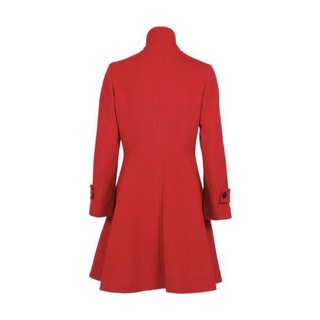 SHOW LONG 舒朗 女士中长款羊毛大衣 DSF4H28 红色 S