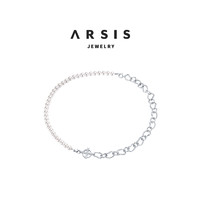 ARSIS 圆环珍珠链条拼接项链白搭锁骨链