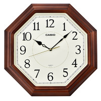 CASIO 卡西欧 钟表 新中式客厅大气石英钟八角实木挂钟