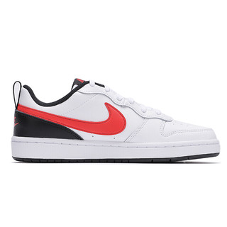 NIKE 耐克 COURT BOROUGH LOW 2(GS) 儿童休闲运动鞋 BQ5448-110 白色/红色/黑色 39码