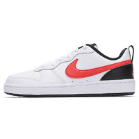 NIKE 耐克 COURT BOROUGH LOW 2(GS) 儿童休闲运动鞋 BQ5448-110 白色/红色/黑色 38码