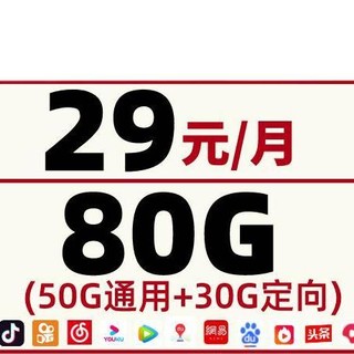 China Mobile 中国移动 4G青云卡 29/月