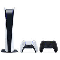 SONY 索尼 PlayStation 5系列 PS5 数字版 国行 游戏机 白色+DualSense 无线游戏手柄 午夜黑