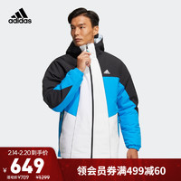 adidas 阿迪达斯 官网男装冬季新款户外运动棉外套HC0285 亮蓝/黑色/白 A/M(175/96A)