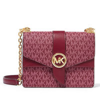 MICHAEL KORS 迈克·科尔斯 GREENWICH系列 女士斜挎包 32F1GGRC5B 深浆果红