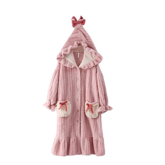 安之伴 女士连帽睡袍 82142321917